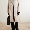 Belted Leather-Trimmed Cotton and Silk-Blend Gabardine Trench Coat - OU Belted Leather-Trimmed Cotton and Silk-Blend Gabardine Trench Coat - OU