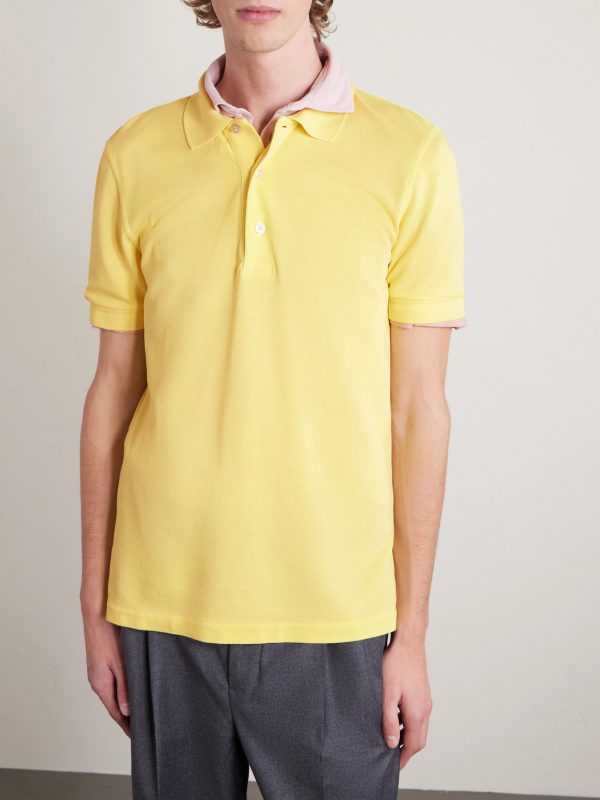 Slim-Fit Lyocell and Cotton-Blend Piqué Polo Shirt - FR