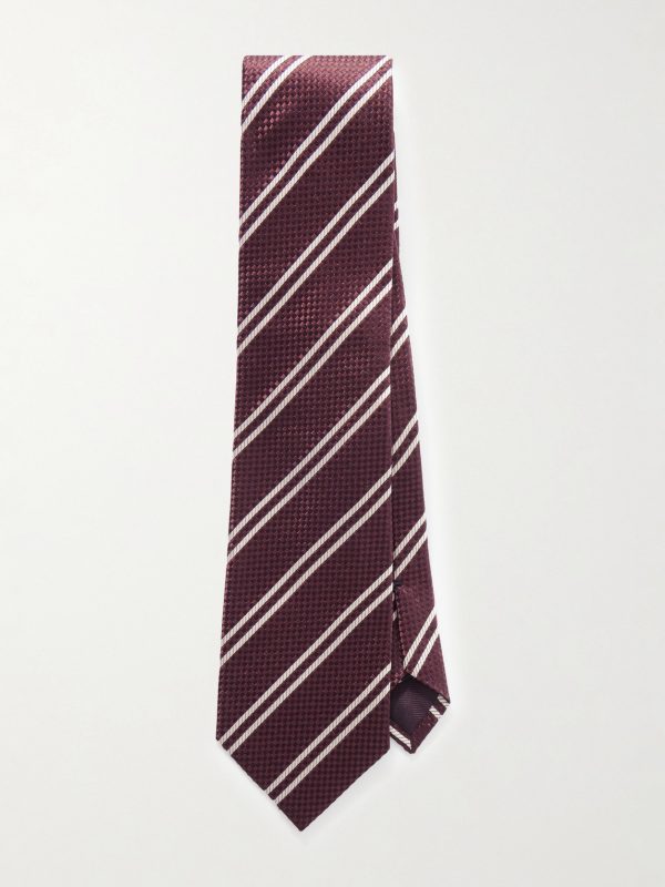 8cm Striped Silk-Jacquard Tie 8cm Striped Silk-Jacquard Tie