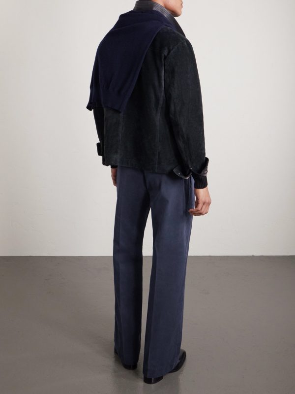 Wide-Leg Cotton-Drill Trousers - BK Wide-Leg Cotton-Drill Trousers - BK