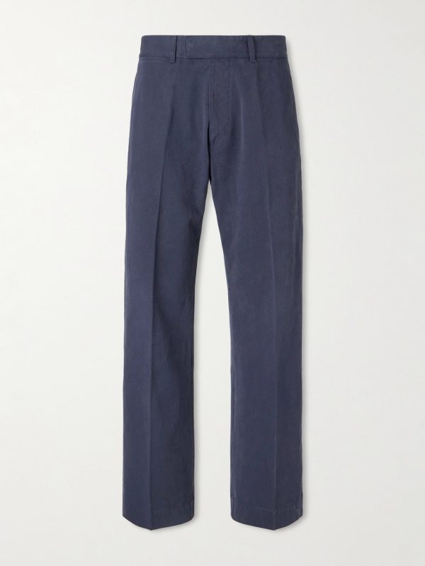 Wide-Leg Cotton-Drill Trousers Wide-Leg Cotton-Drill Trousers