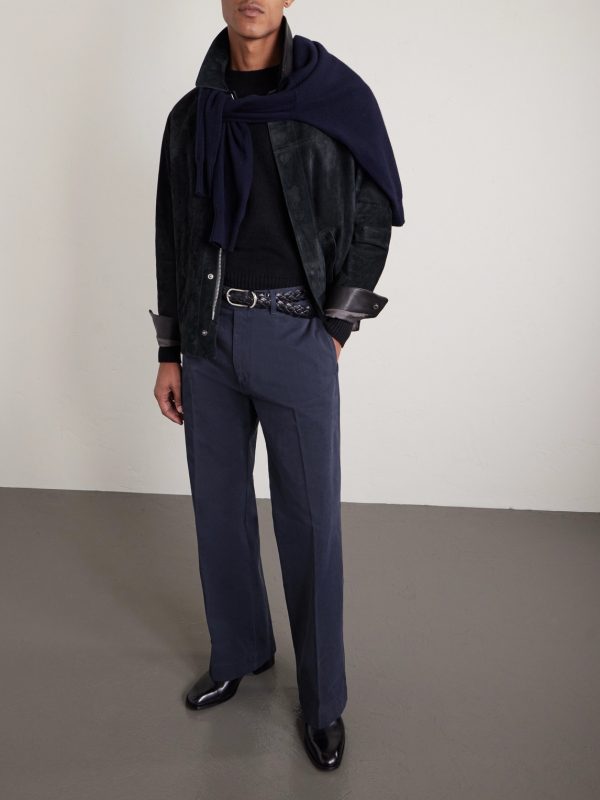 Wide-Leg Cotton-Drill Trousers - OU Wide-Leg Cotton-Drill Trousers - OU