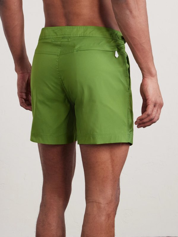 Straight-Leg Mid-Length Swim Shorts - BK