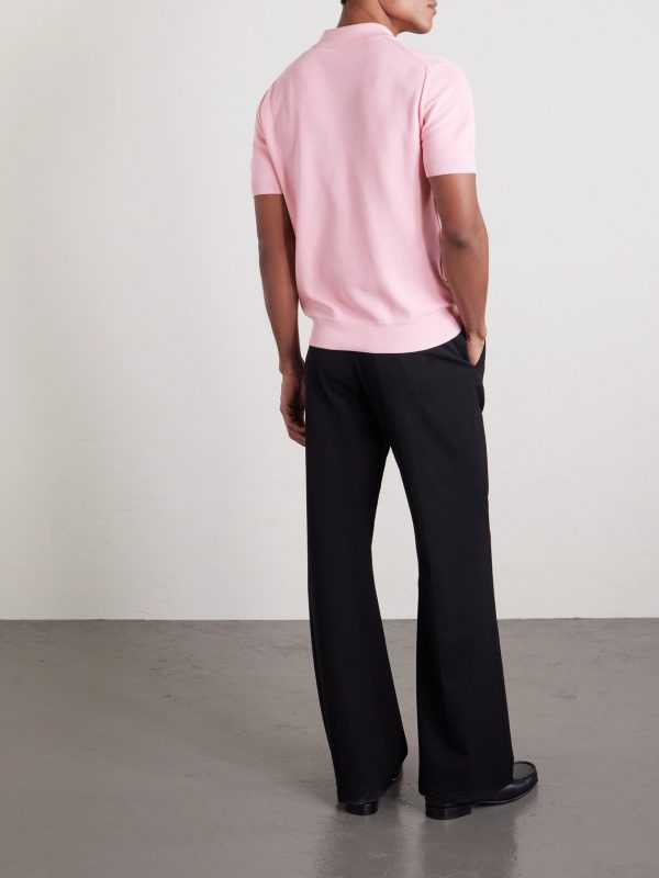 Silk and Cotton-Blend Piqué Polo Shirt - BK Silk and Cotton-Blend Piqué Polo Shirt - BK