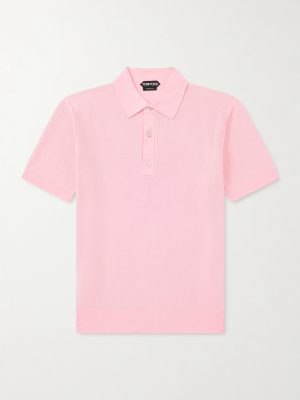 Silk and Cotton-Blend Piqué Polo Shirt Silk and Cotton-Blend Piqué Polo Shirt