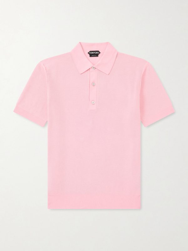 Silk and Cotton-Blend Piqué Polo Shirt Silk and Cotton-Blend Piqué Polo Shirt