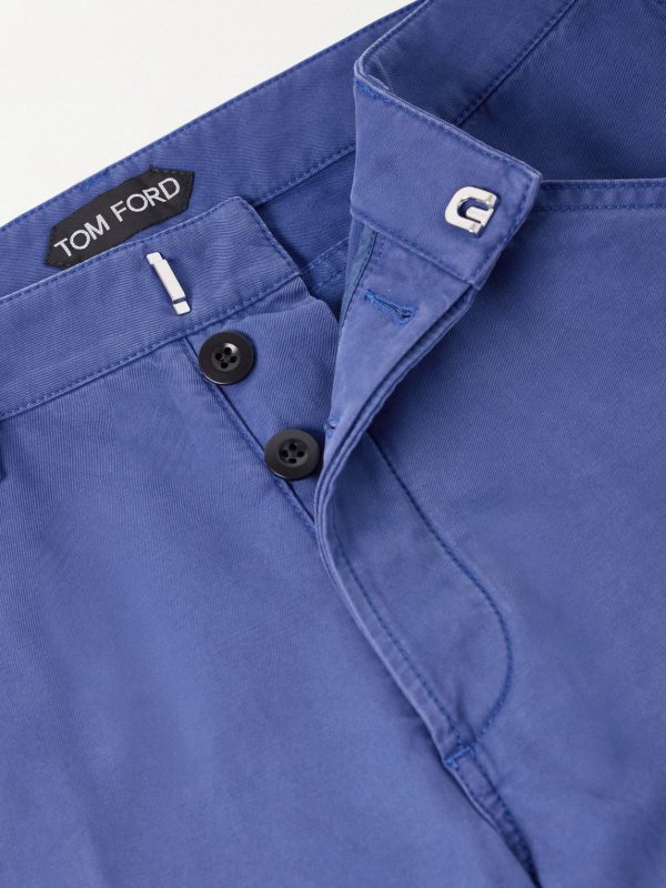 Straight-Leg Cotton-Twill Trousers - CU