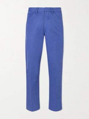Straight-Leg Cotton-Twill Trousers Straight-Leg Cotton-Twill Trousers