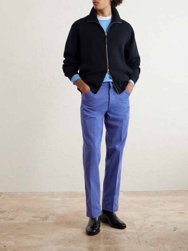 Straight-Leg Cotton-Twill Trousers - OU