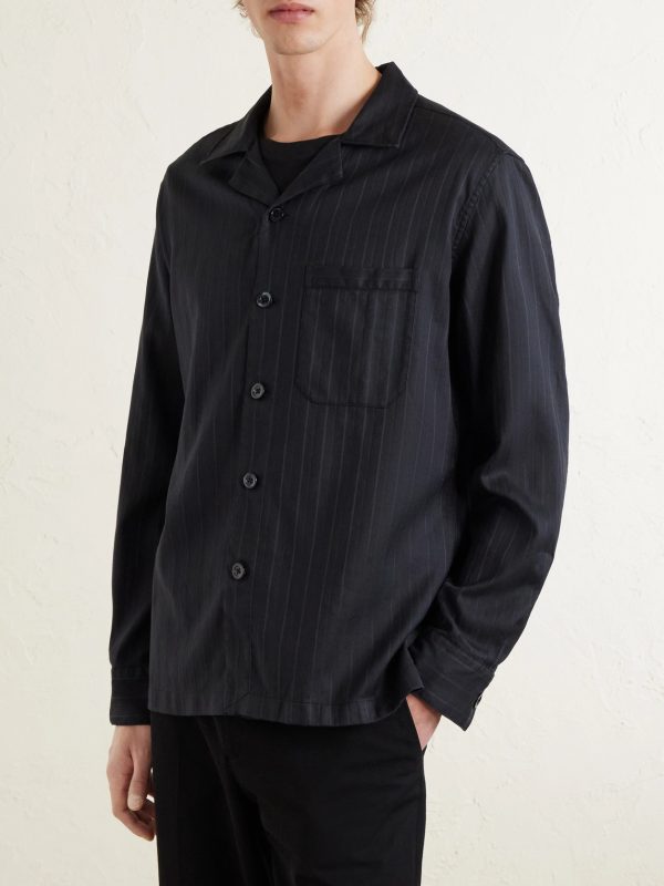 Cotton and Silk-Blend Pyjama Shirt - FR Cotton and Silk-Blend Pyjama Shirt - FR