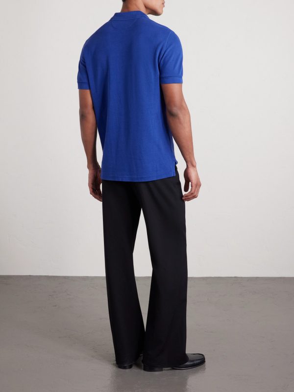 Slim-Fit Lyocell and Cotton-Blend Piqué Polo Shirt - BK Slim-Fit Lyocell and Cotton-Blend Piqué Polo Shirt - BK