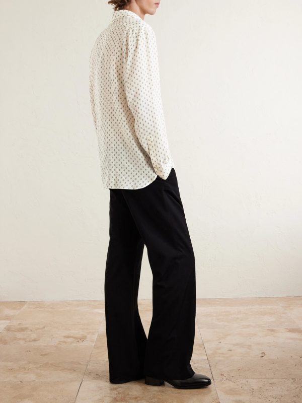 Paisley-Print Silk Crepe de Chine Shirt - BK Paisley-Print Silk Crepe de Chine Shirt - BK