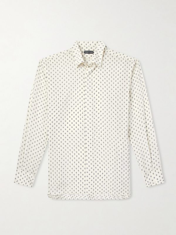 Paisley-Print Silk Crepe de Chine Shirt Paisley-Print Silk Crepe de Chine Shirt