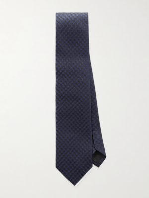 8cm Houndstooth Silk-Jacquard Tie