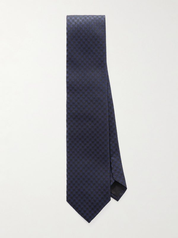 8cm Houndstooth Silk-Jacquard Tie 8cm Houndstooth Silk-Jacquard Tie