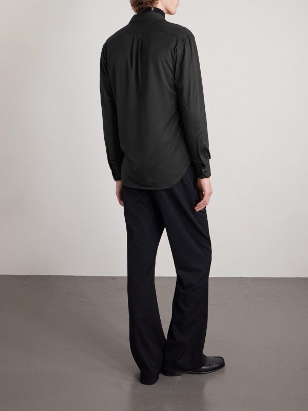 Silk and Cotton-Blend Jersey Shirt - BK Silk and Cotton-Blend Jersey Shirt - BK