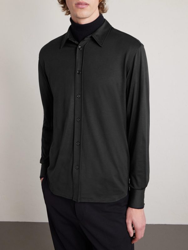 Silk and Cotton-Blend Jersey Shirt - FR Silk and Cotton-Blend Jersey Shirt - FR