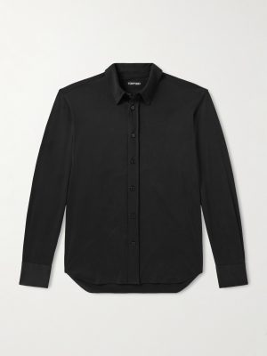 Silk and Cotton-Blend Jersey Shirt Silk and Cotton-Blend Jersey Shirt
