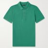 Slim-Fit Lyocell and Cotton-Blend Piqué Polo Shirt Slim-Fit Lyocell and Cotton-Blend Piqué Polo Shirt