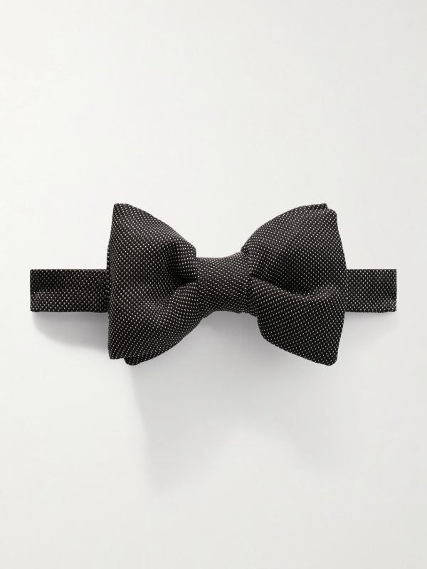 Pre-Tied Polka-Dot Silk-Satin Bow Tie Pre-Tied Polka-Dot Silk-Satin Bow Tie