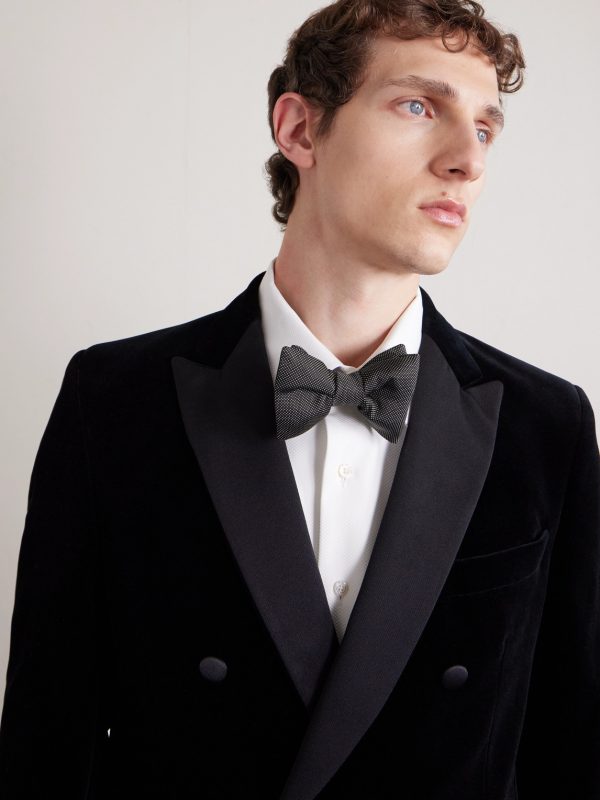 Pre-Tied Polka-Dot Silk-Satin Bow Tie - OU Pre-Tied Polka-Dot Silk-Satin Bow Tie - OU