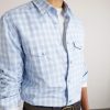 Slim-Fit Checked Cotton and Linen-Blend Shirt - CU Slim-Fit Checked Cotton and Linen-Blend Shirt - CU