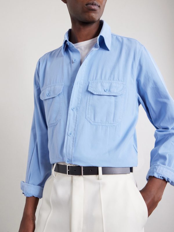 Cotton and Silk-Blend Shirt - E1 Cotton and Silk-Blend Shirt - E1