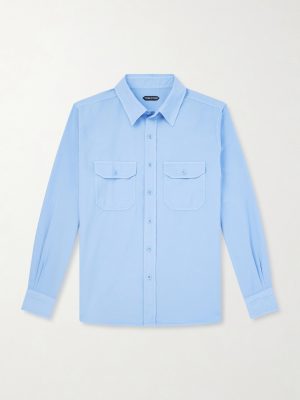 Cotton and Silk-Blend Shirt Cotton and Silk-Blend Shirt