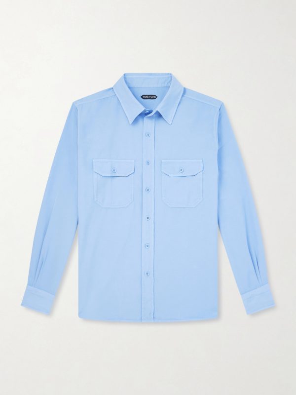 Cotton and Silk-Blend Shirt Cotton and Silk-Blend Shirt