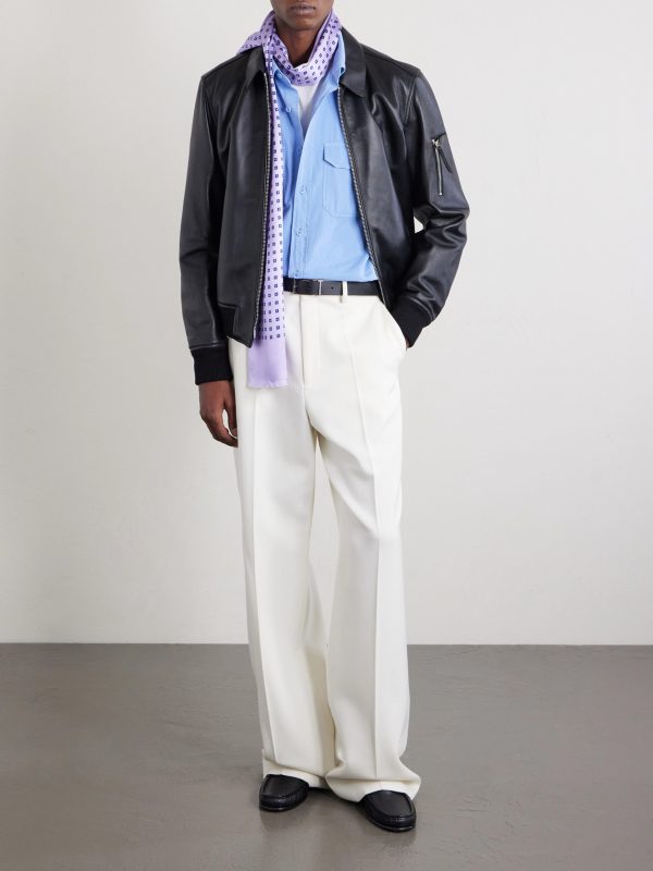 Cotton and Silk-Blend Shirt - OU Cotton and Silk-Blend Shirt - OU