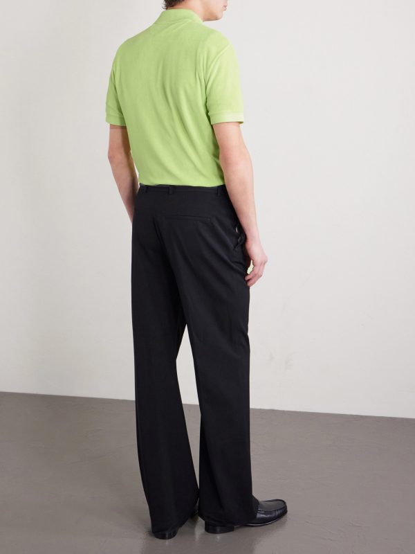 Slim-Fit Cotton-Blend Terry Polo Shirt - BK Slim-Fit Cotton-Blend Terry Polo Shirt - BK