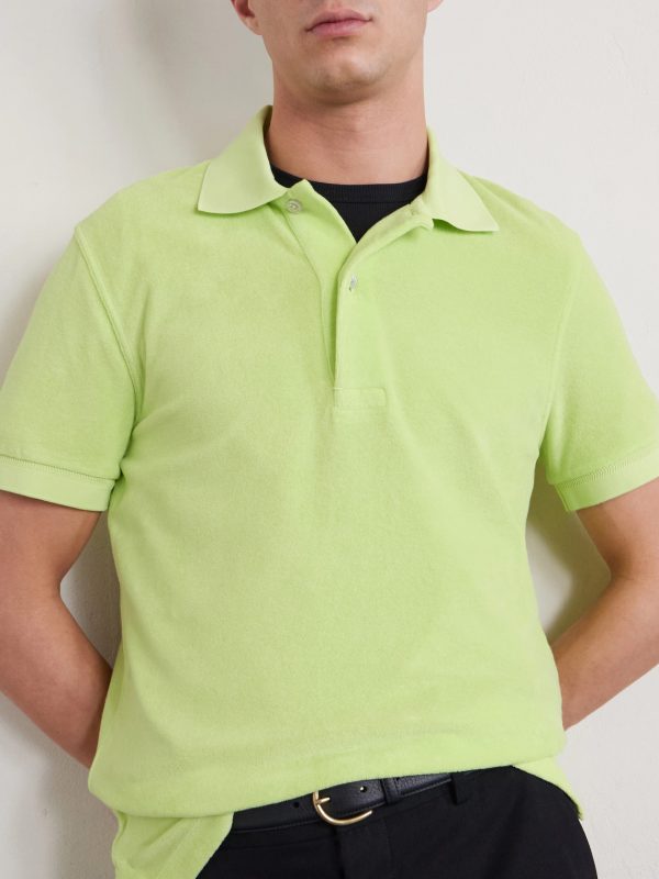 Slim-Fit Cotton-Blend Terry Polo Shirt - CU Slim-Fit Cotton-Blend Terry Polo Shirt - CU