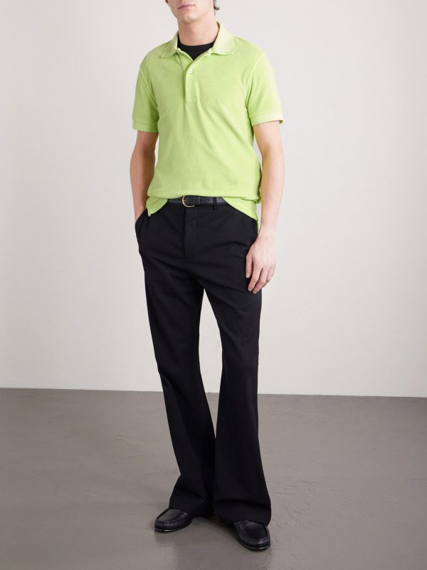 Slim-Fit Cotton-Blend Terry Polo Shirt - OU Slim-Fit Cotton-Blend Terry Polo Shirt - OU