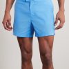 Straight-Leg Mid-Length Piped Swim Shorts - FR Straight-Leg Mid-Length Piped Swim Shorts - FR
