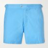 Straight-Leg Mid-Length Piped Swim Shorts Straight-Leg Mid-Length Piped Swim Shorts