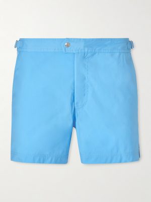 Straight-Leg Mid-Length Piped Swim Shorts Straight-Leg Mid-Length Piped Swim Shorts