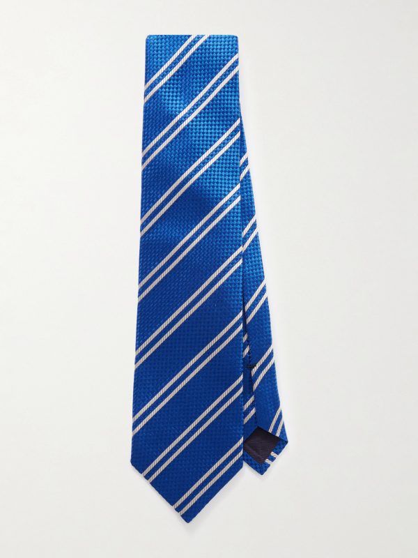 8cm Striped Silk-Jacquard Tie