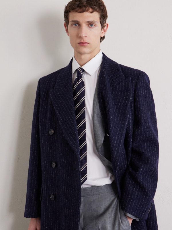 8cm Striped Silk-Jacquard Tie - FR