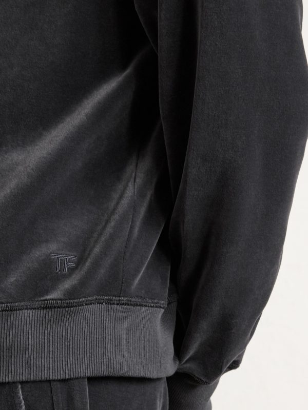 Cotton-Blend Velour Hoodie - CU