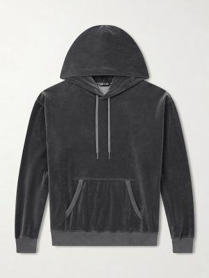 Cotton-Blend Velour Hoodie