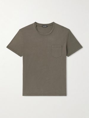 Cotton and Silk-Blend T-Shirt Cotton and Silk-Blend T-Shirt