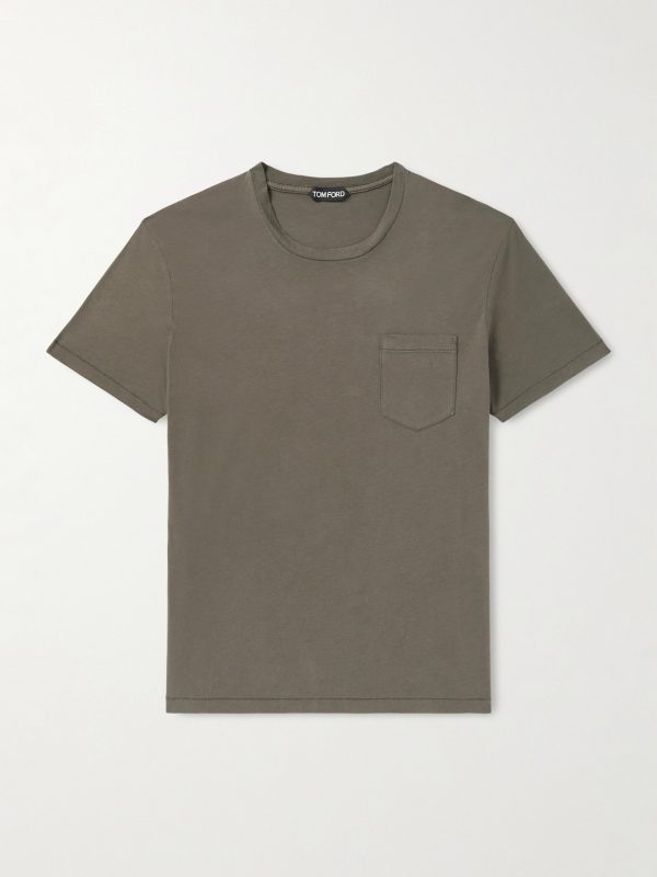 Cotton and Silk-Blend T-Shirt Cotton and Silk-Blend T-Shirt