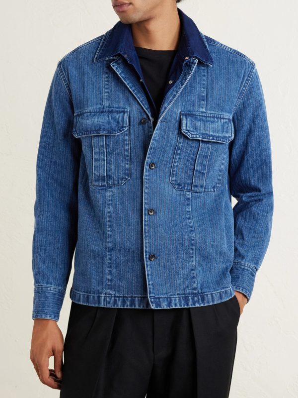 Herringbone Denim Overshirt - FR Herringbone Denim Overshirt - FR