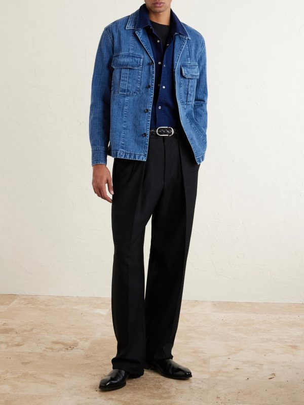 Herringbone Denim Overshirt - OU Herringbone Denim Overshirt - OU