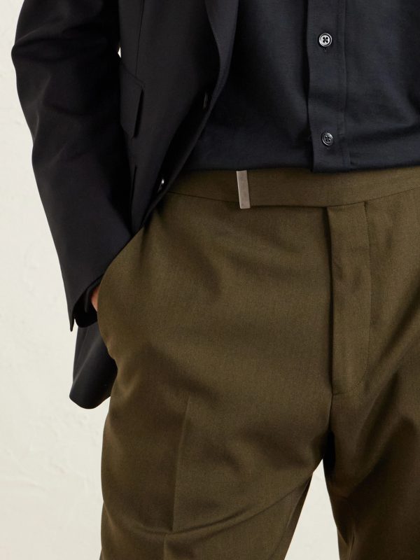 Atticus Straight-Leg Wool, Cashmere and Silk-Blend Canvas Suit Trousers - CU