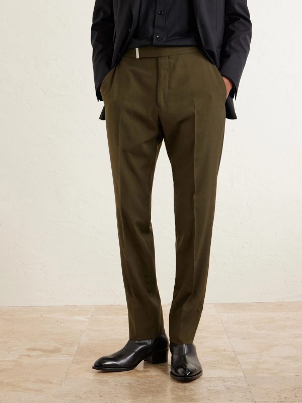 Atticus Straight-Leg Wool, Cashmere and Silk-Blend Canvas Suit Trousers - FR