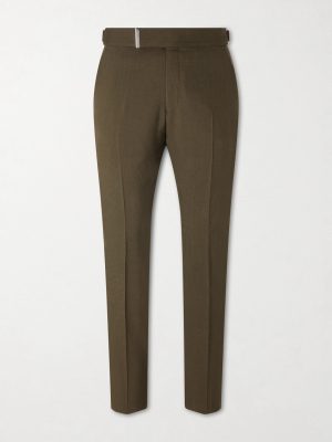 Atticus Straight-Leg Wool, Cashmere and Silk-Blend Canvas Suit Trousers