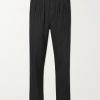 Cotton and Silk-Blend Herringbone Trousers Cotton and Silk-Blend Herringbone Trousers