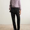 Cotton and Silk-Blend Herringbone Trousers - OU Cotton and Silk-Blend Herringbone Trousers - OU