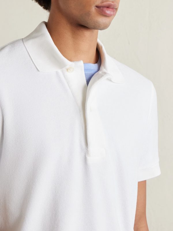 Slim-Fit Cotton-Blend Terry Polo Shirt - CU